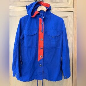 J. Crew Colorblock Anorak Utility Linen/Cotton Cargo Jacket 2014/ XSM